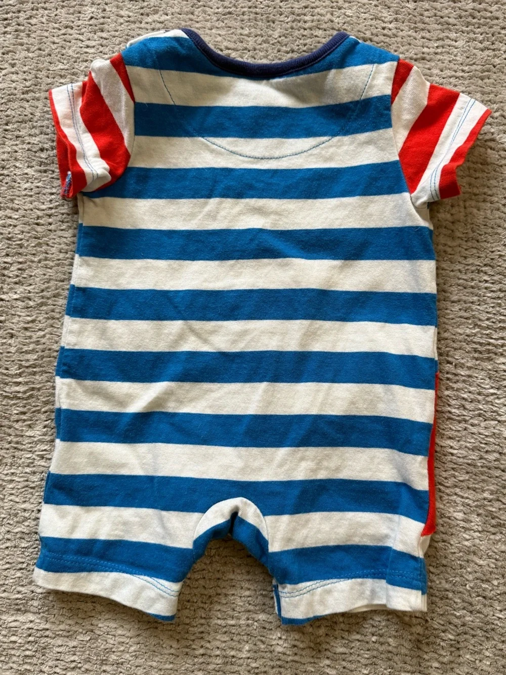 Baby Boden Giraffe Rocket Romper 0-3M Striped Applique Cotton‎ Outfit